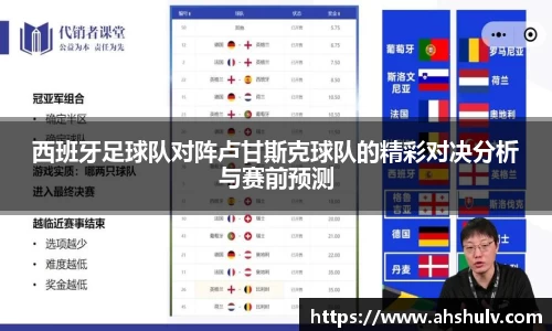 西班牙足球队对阵卢甘斯克球队的精彩对决分析与赛前预测